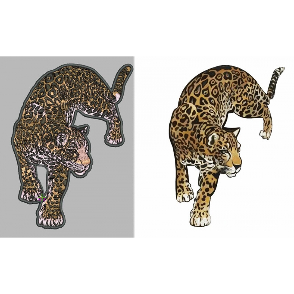 Animal embroidery design-tiger
